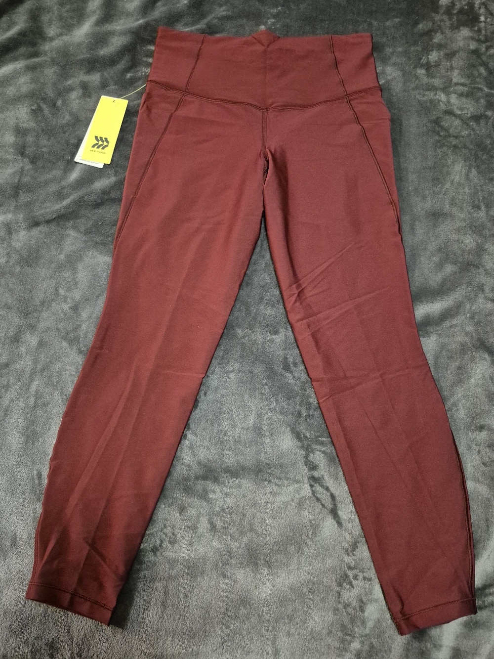Burgundy High-Waist Leggings